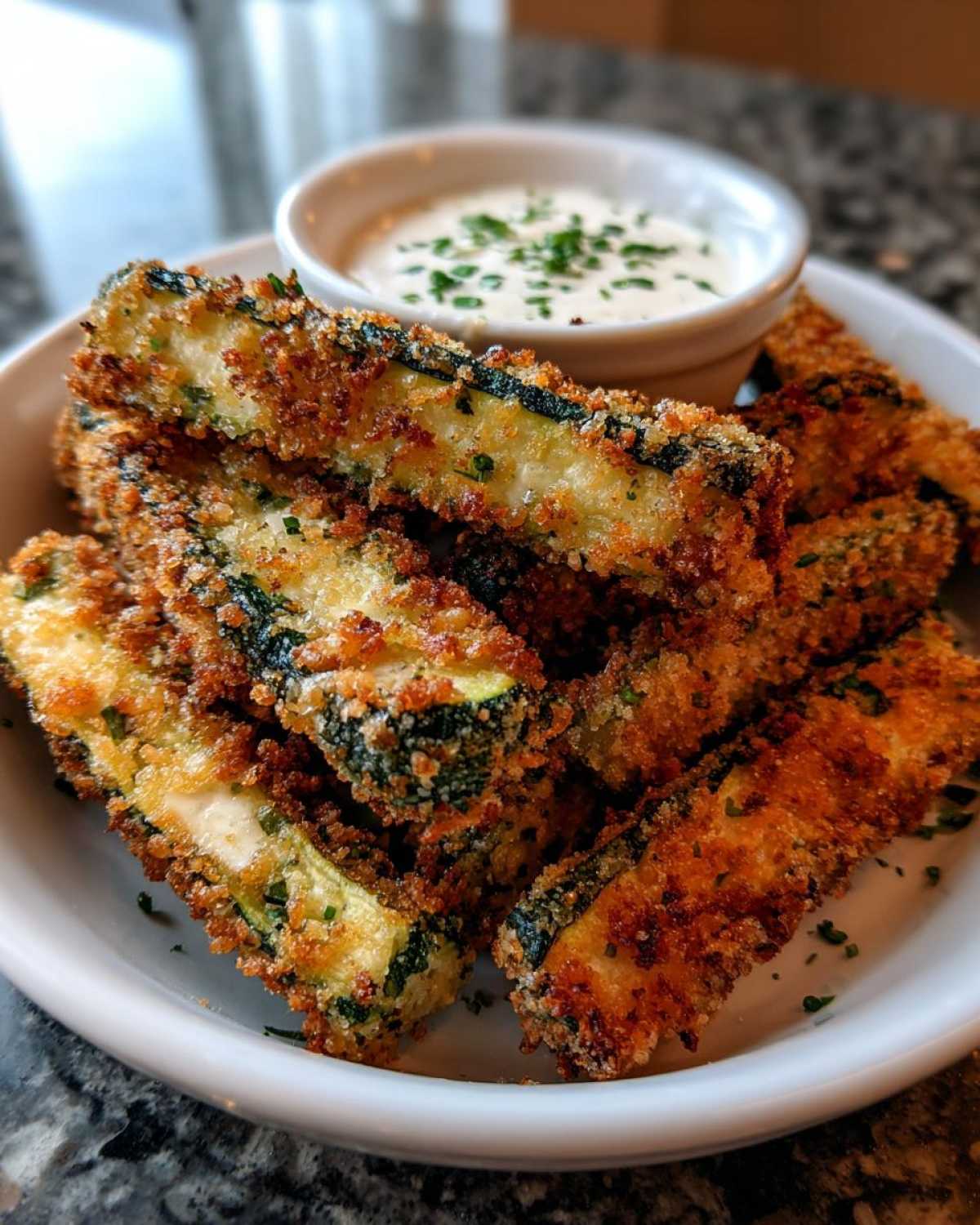 Air Fryer Zucchini Fries with Ranch - detail 1