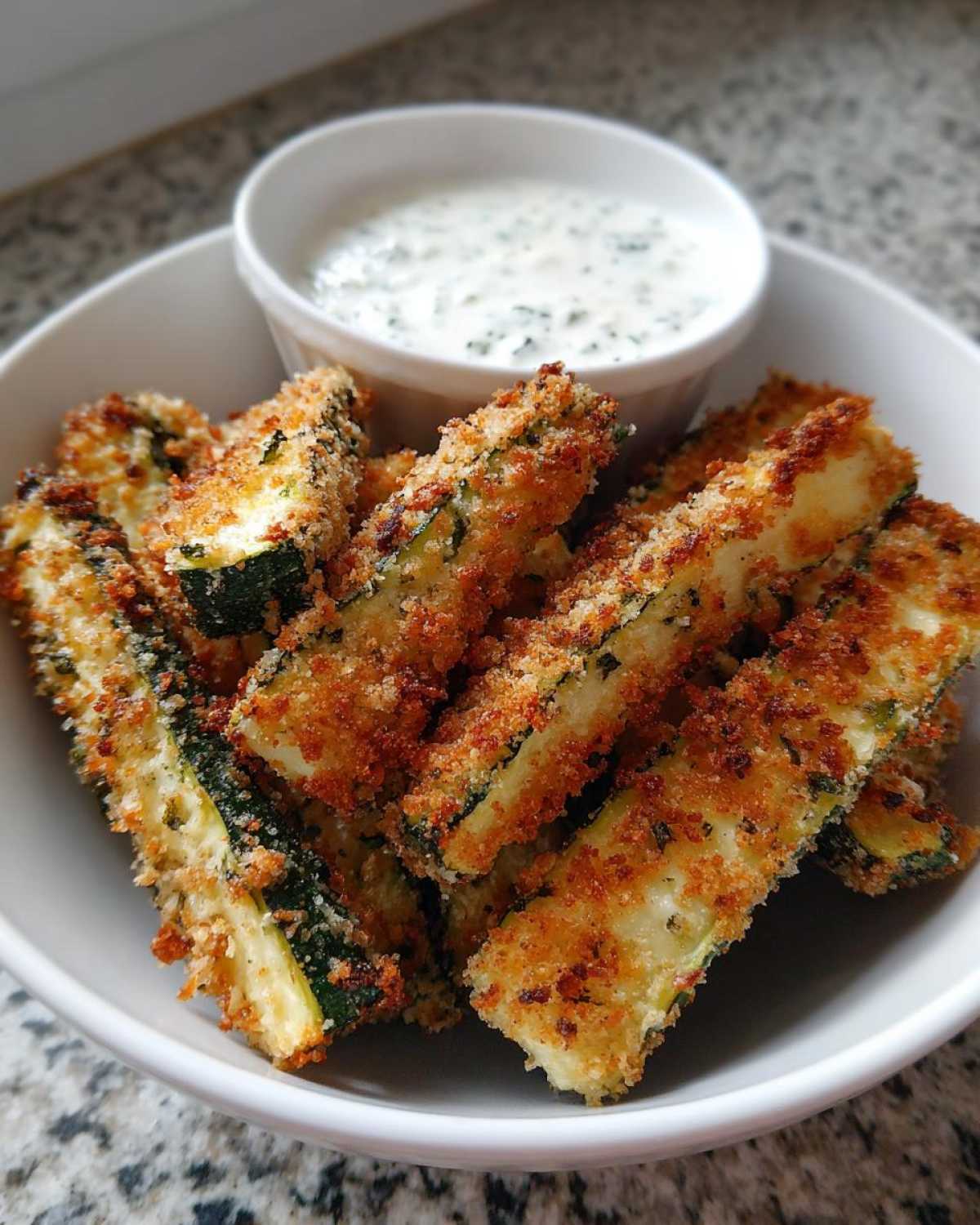 Air Fryer Zucchini Fries with Ranch - detail 2