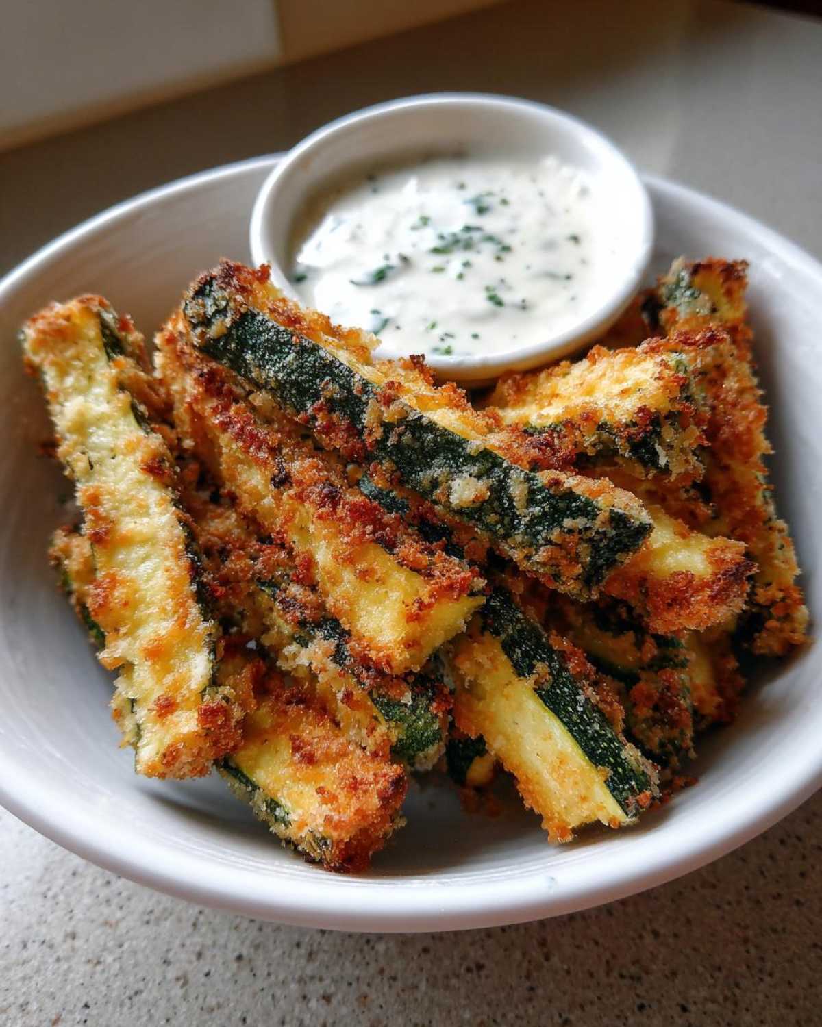 Air Fryer Zucchini Fries with Ranch - detail 3