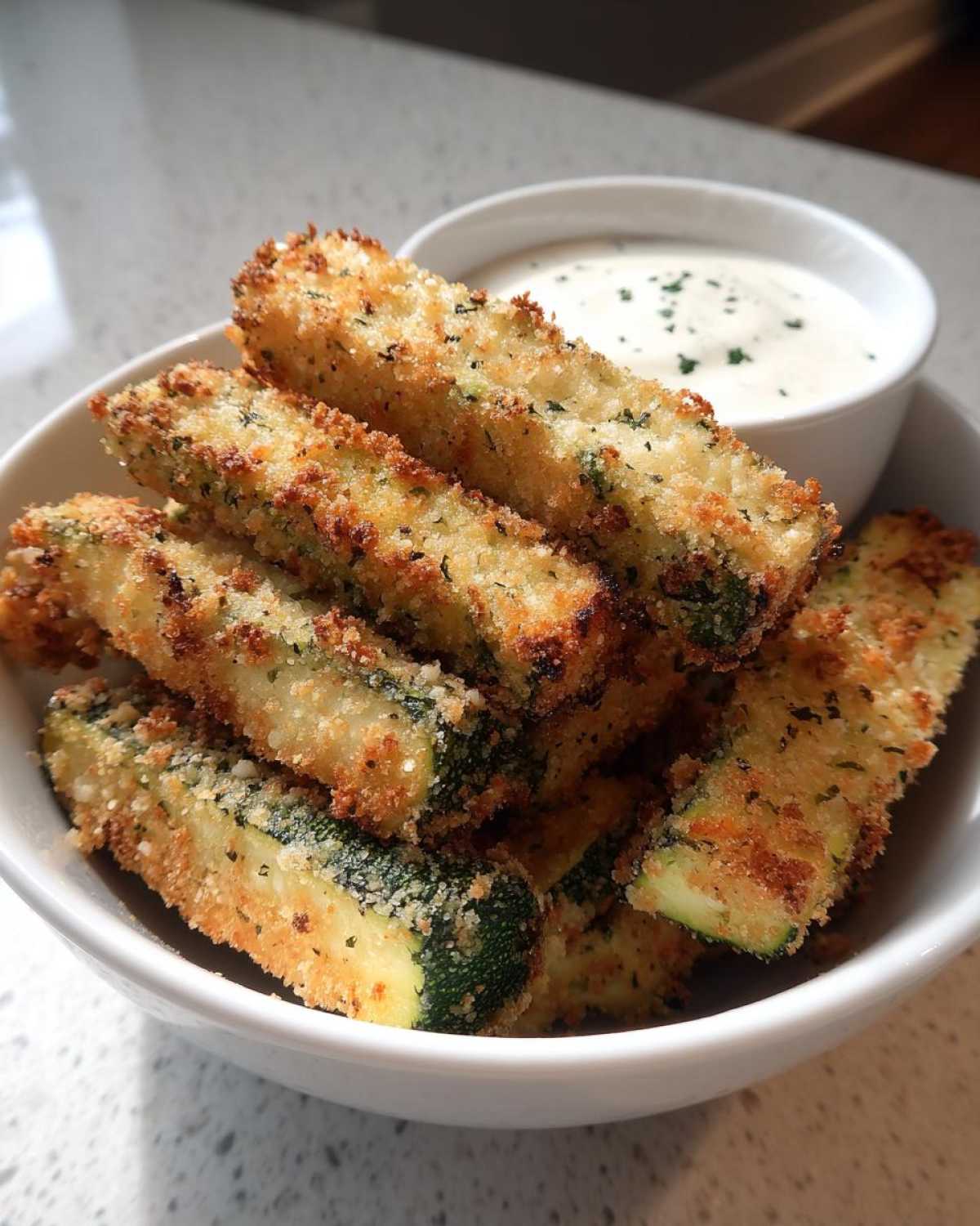 Air Fryer Zucchini Fries with Ranch - detail 4