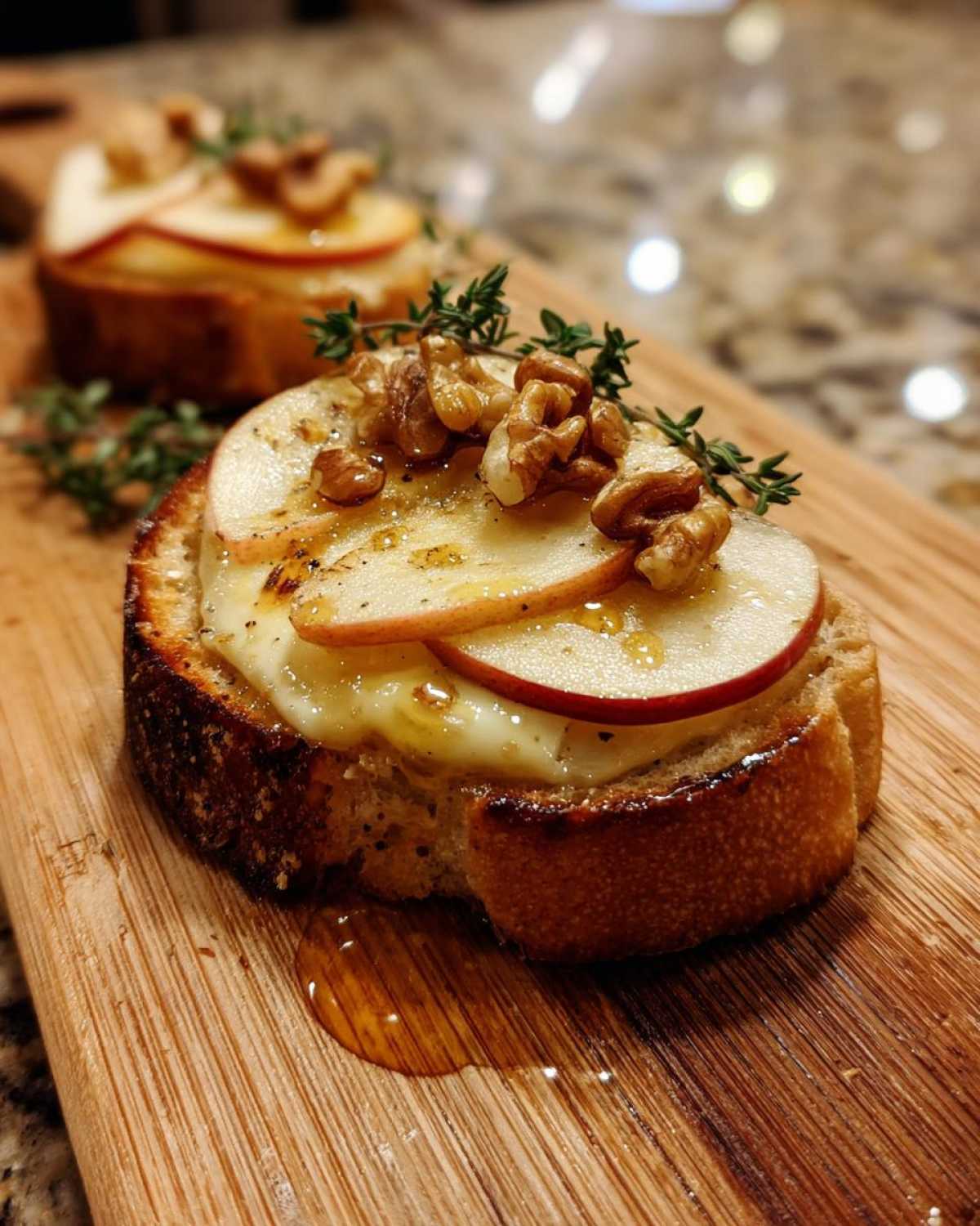 Apple Brie Crostini with Honey - detail 4