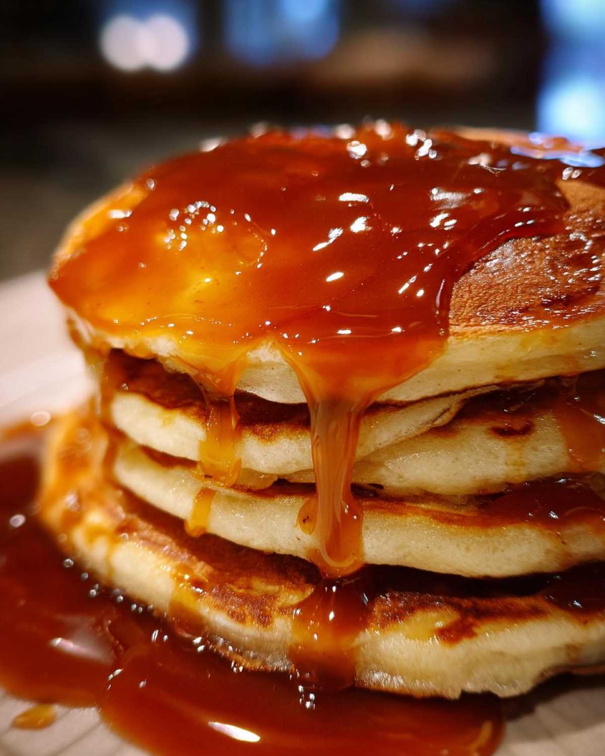 Applesauce Pancakes with Caramel Syrup - detail 1
