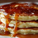 Applesauce Pancakes with Caramel Syrup