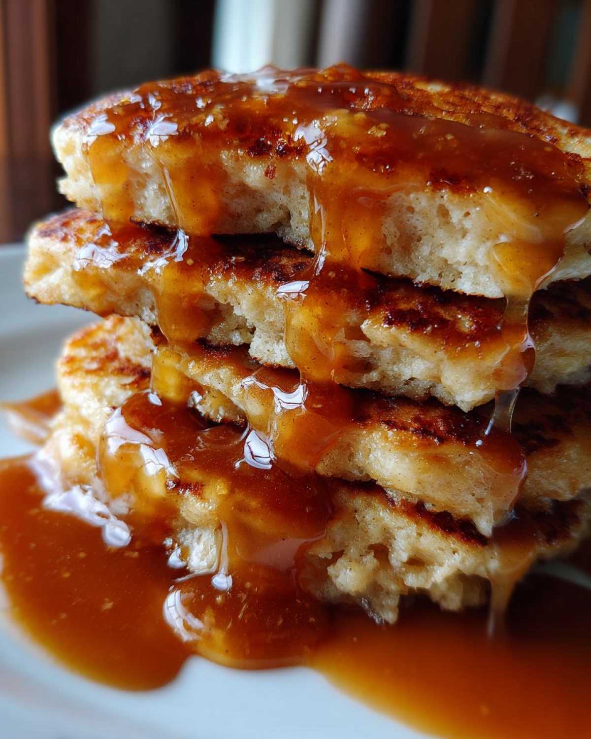 Applesauce Pancakes with Caramel Syrup - detail 2