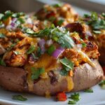 BBQ Chicken Stuffed Sweet Potatoes