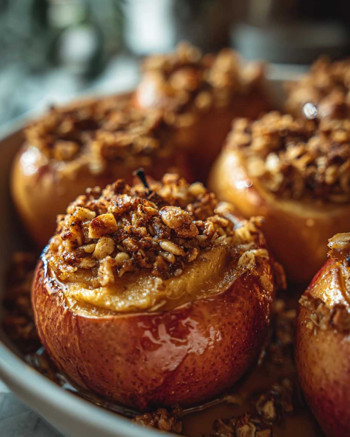 Baked Apples with Oatmeal Filling - detail 1