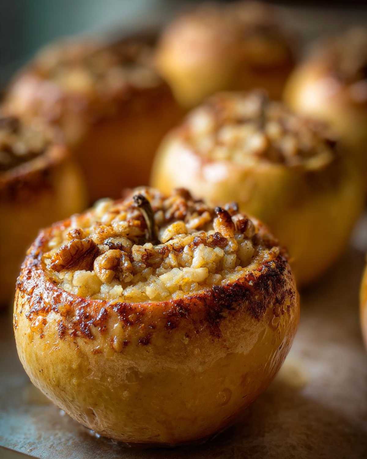 Baked Apples with Oatmeal Filling - detail 2
