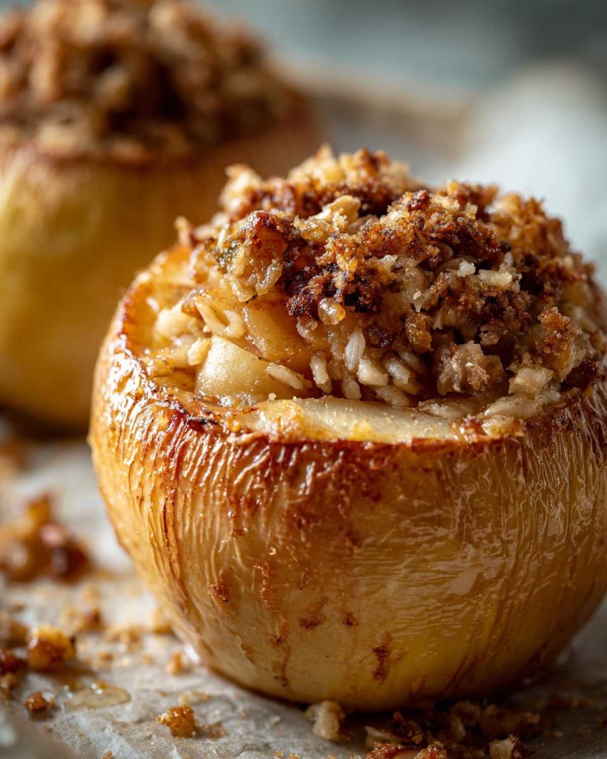 Baked Apples with Oatmeal Filling - detail 3