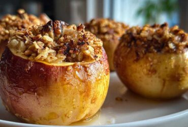 Baked Apples with Oatmeal Filling