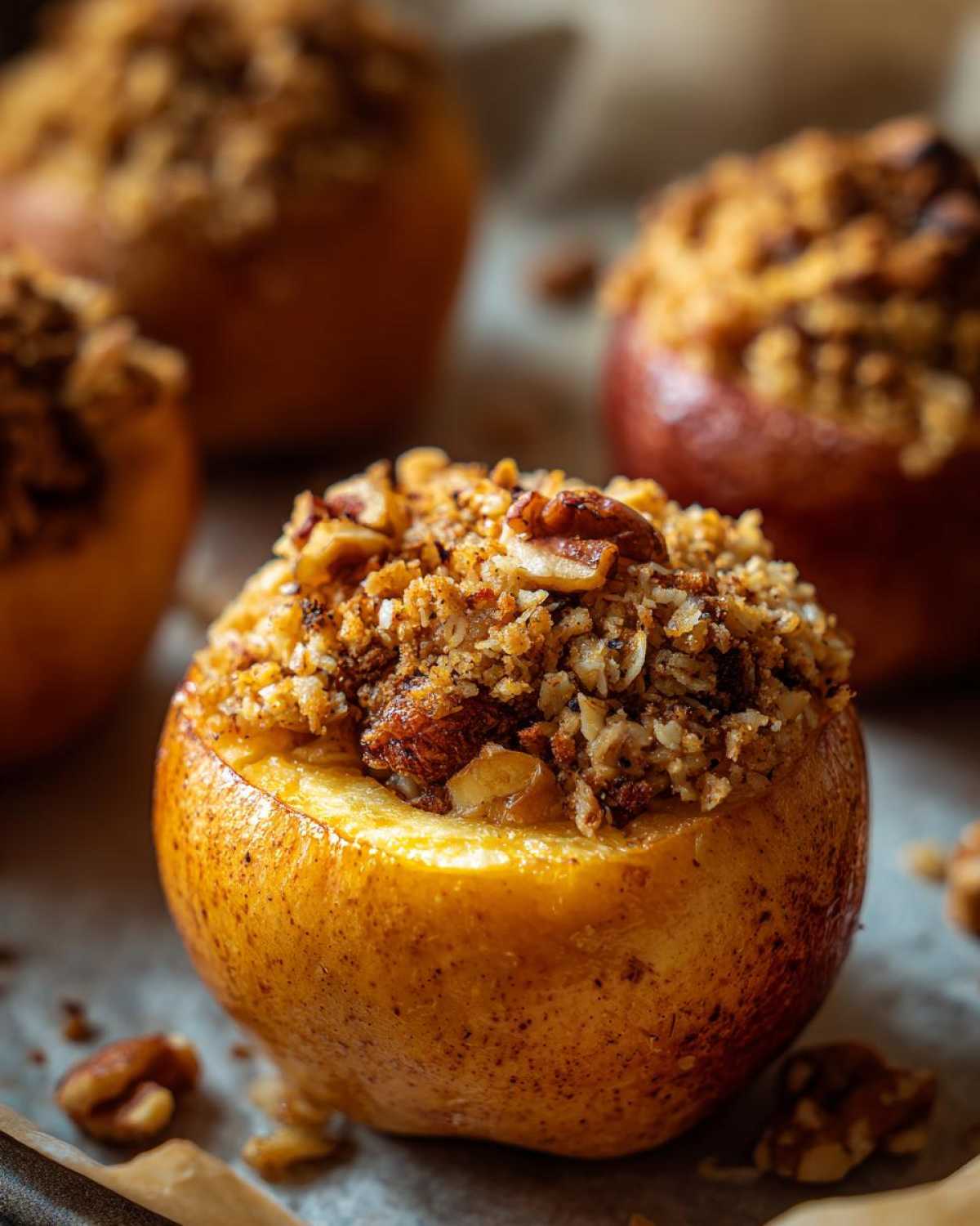 Baked Apples with Oatmeal Filling - detail 4