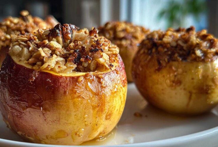Baked Apples with Oatmeal Filling