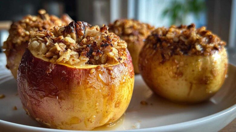 Baked Apples with Oatmeal Filling
