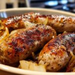 Beer-Braised Bratwurst with Onions