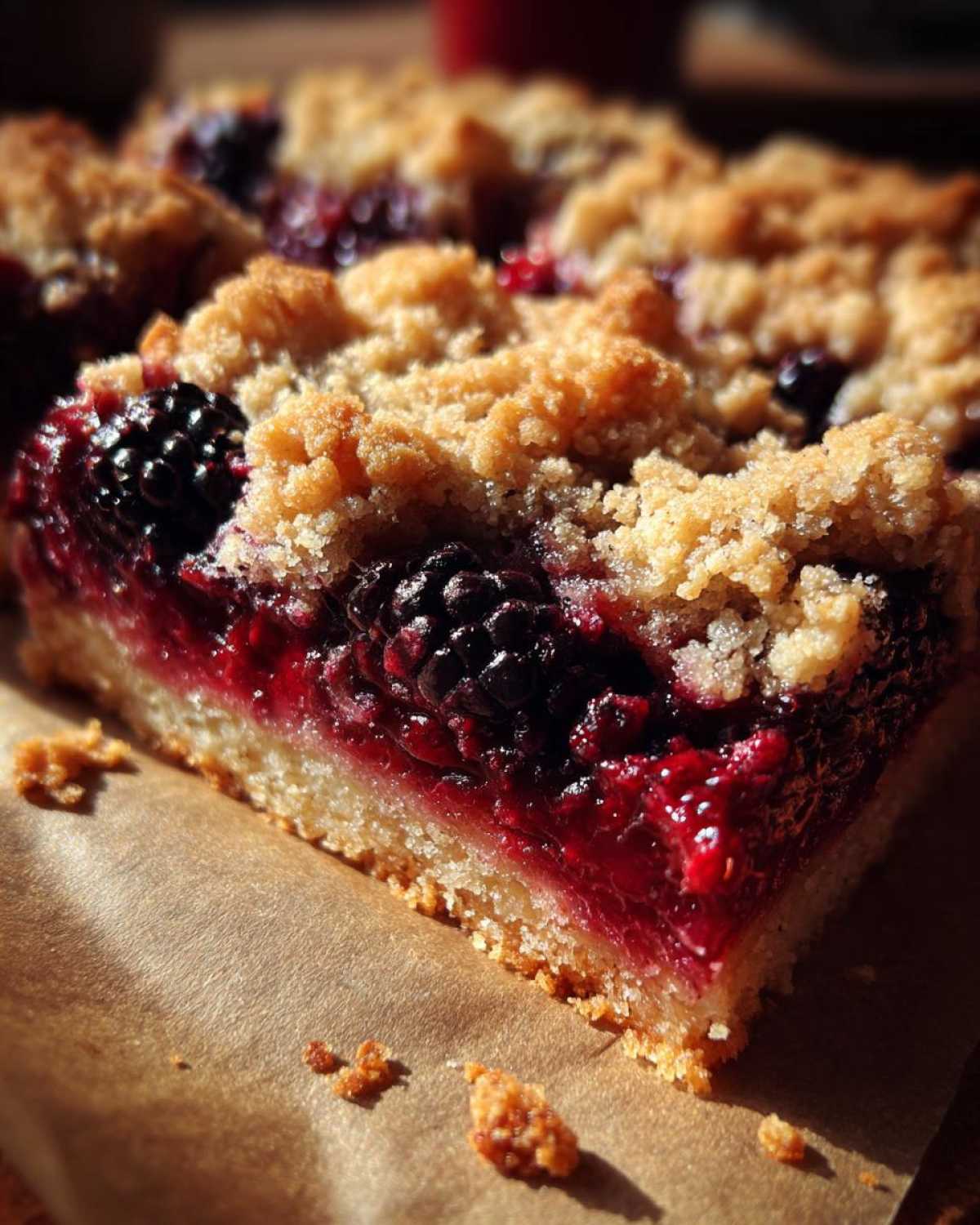 Blackberry Cobbler Bars - detail 1