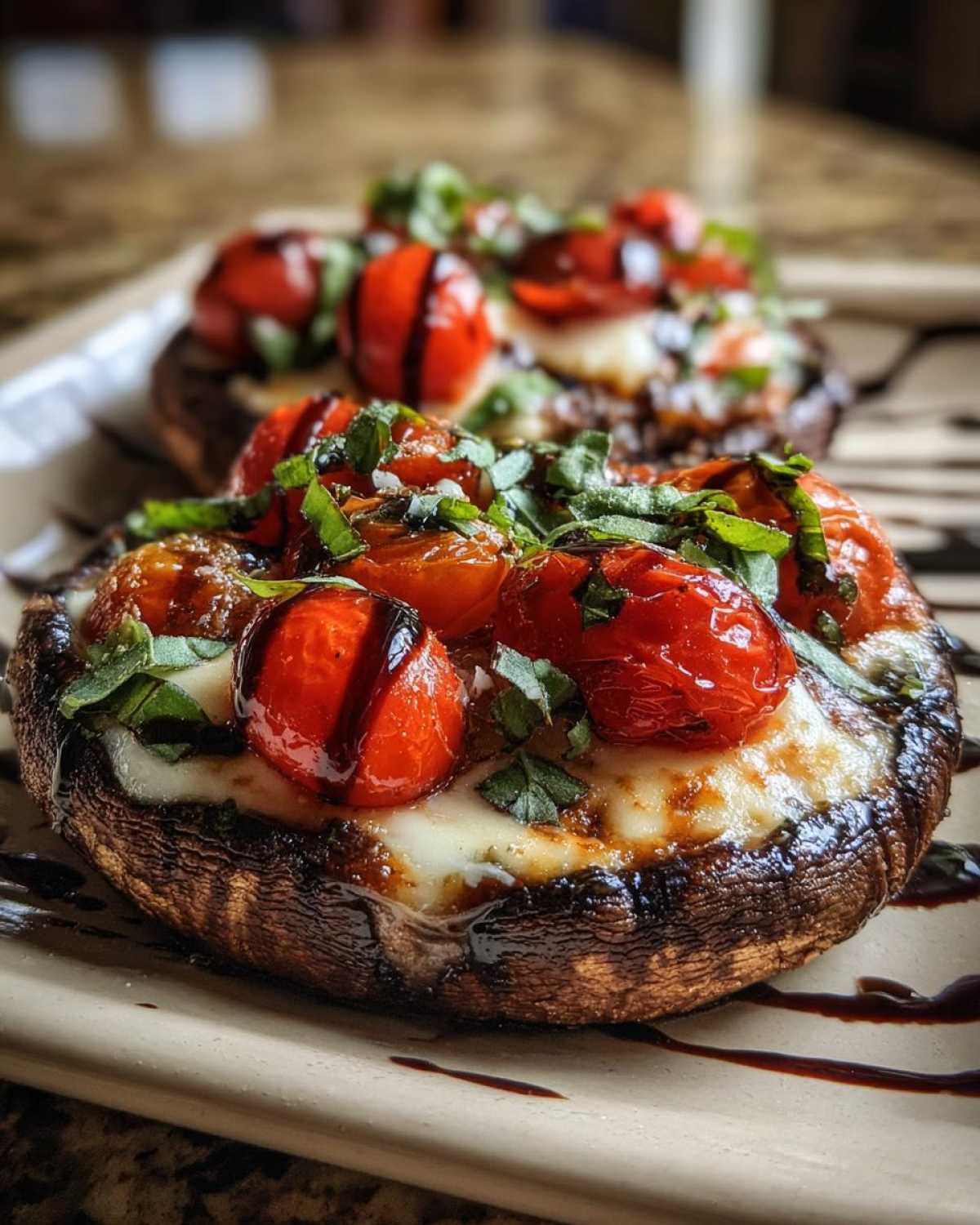 Caprese Stuffed Portobello Mushrooms - detail 2