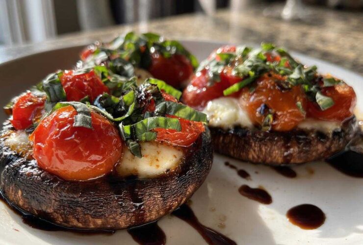 Caprese Stuffed Portobello Mushrooms