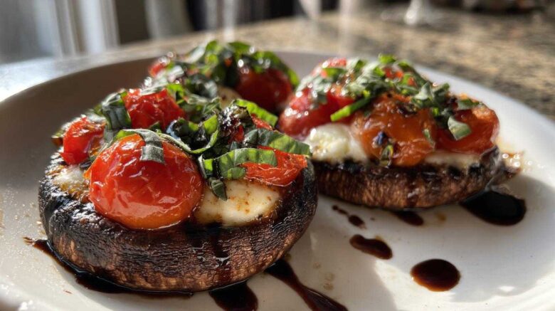 Caprese Stuffed Portobello Mushrooms