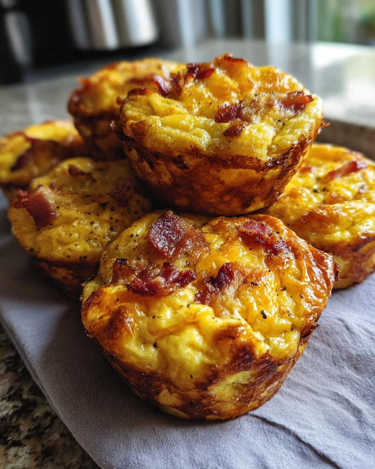 Cheddar Bacon Egg Muffins - detail 3