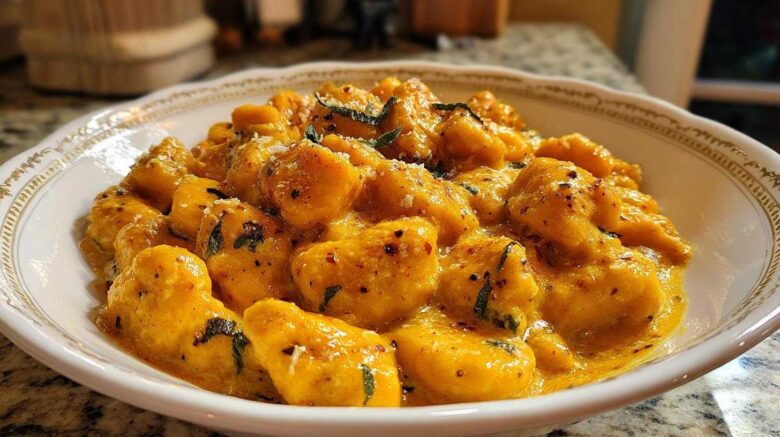Cheesy Pumpkin Gnocchi