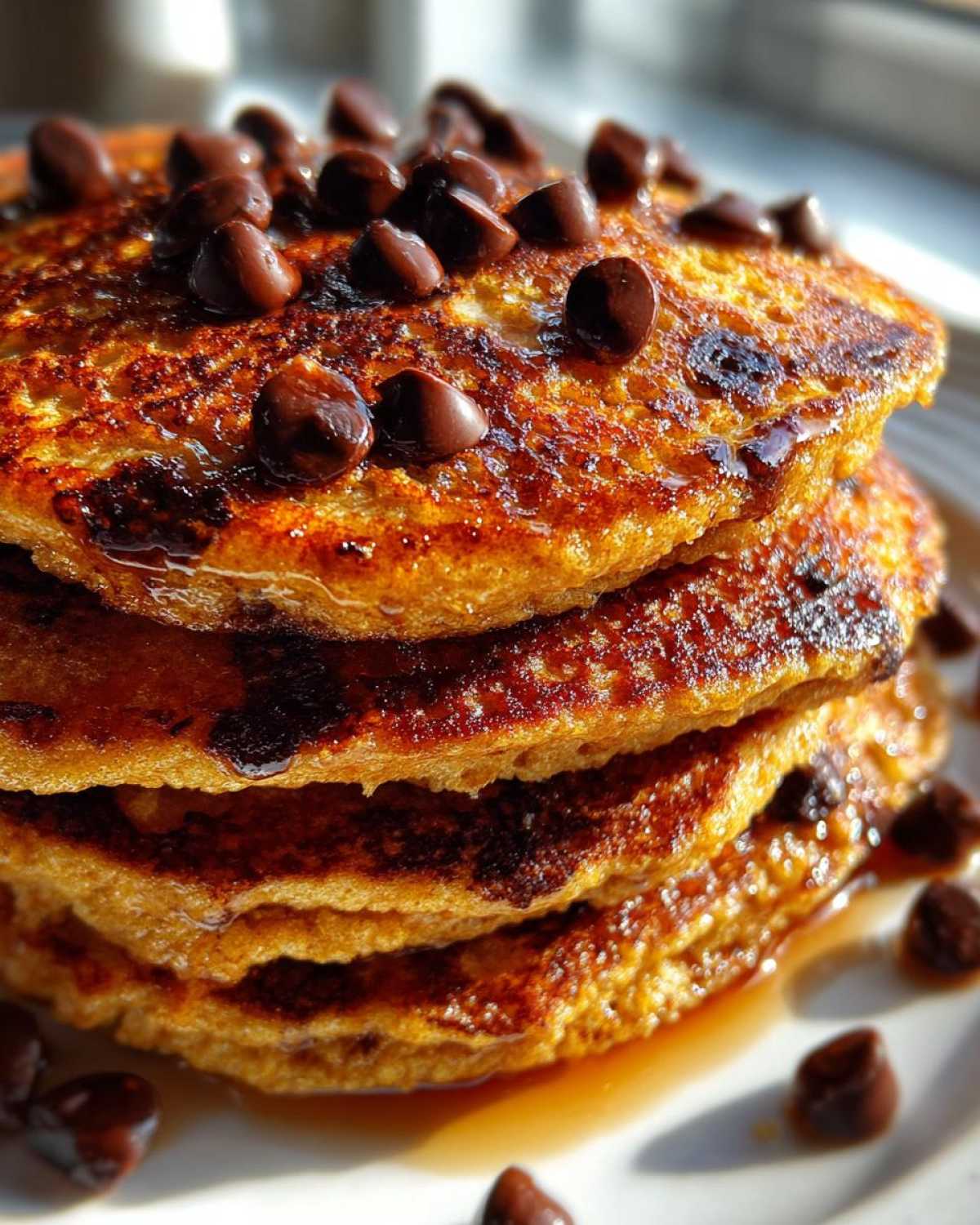 Chocolate Chip Pumpkin Pancakes - detail 1