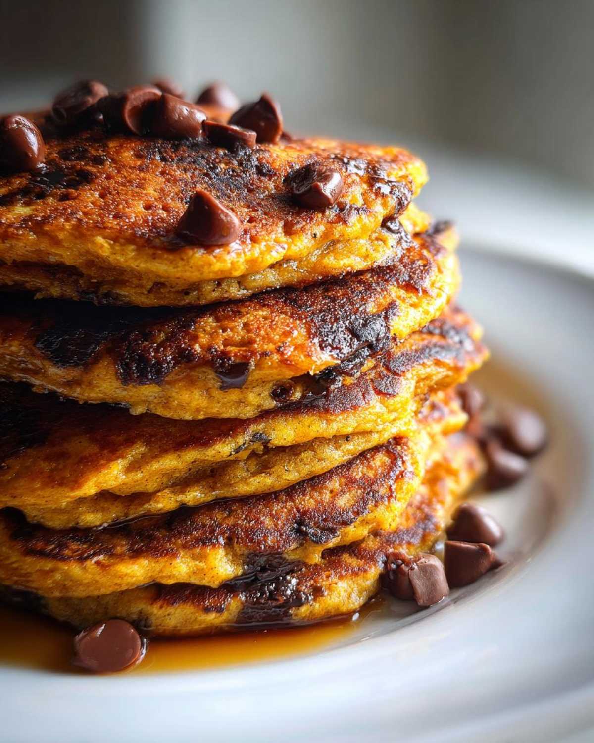 Chocolate Chip Pumpkin Pancakes - detail 3
