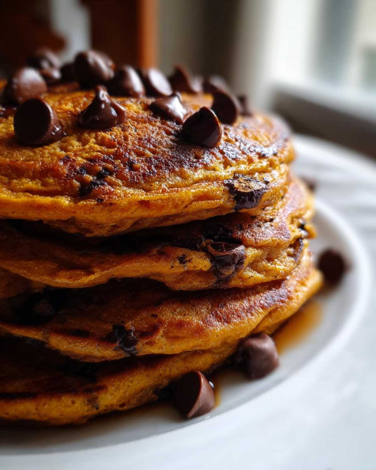 Chocolate Chip Pumpkin Pancakes - detail 4