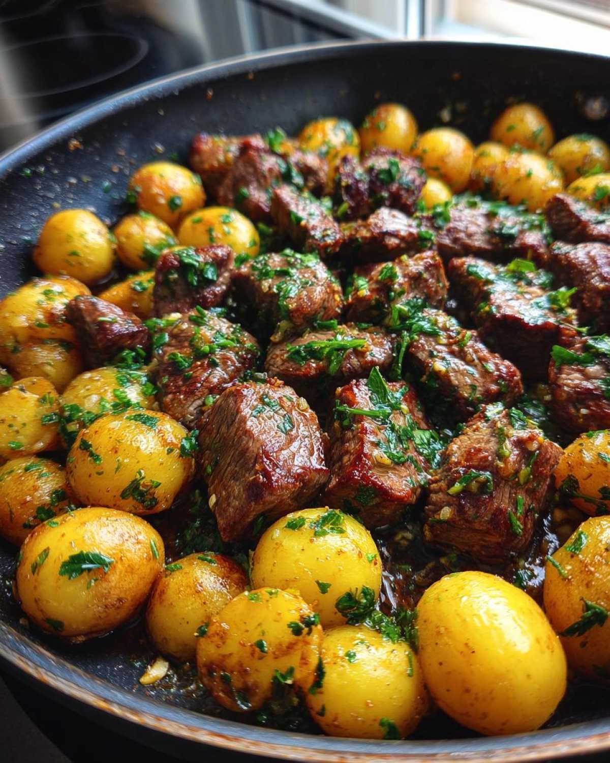 Garlic Butter Steak Bites with Potatoes - detail 1