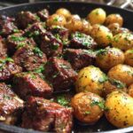 Garlic Butter Steak Bites with Potatoes