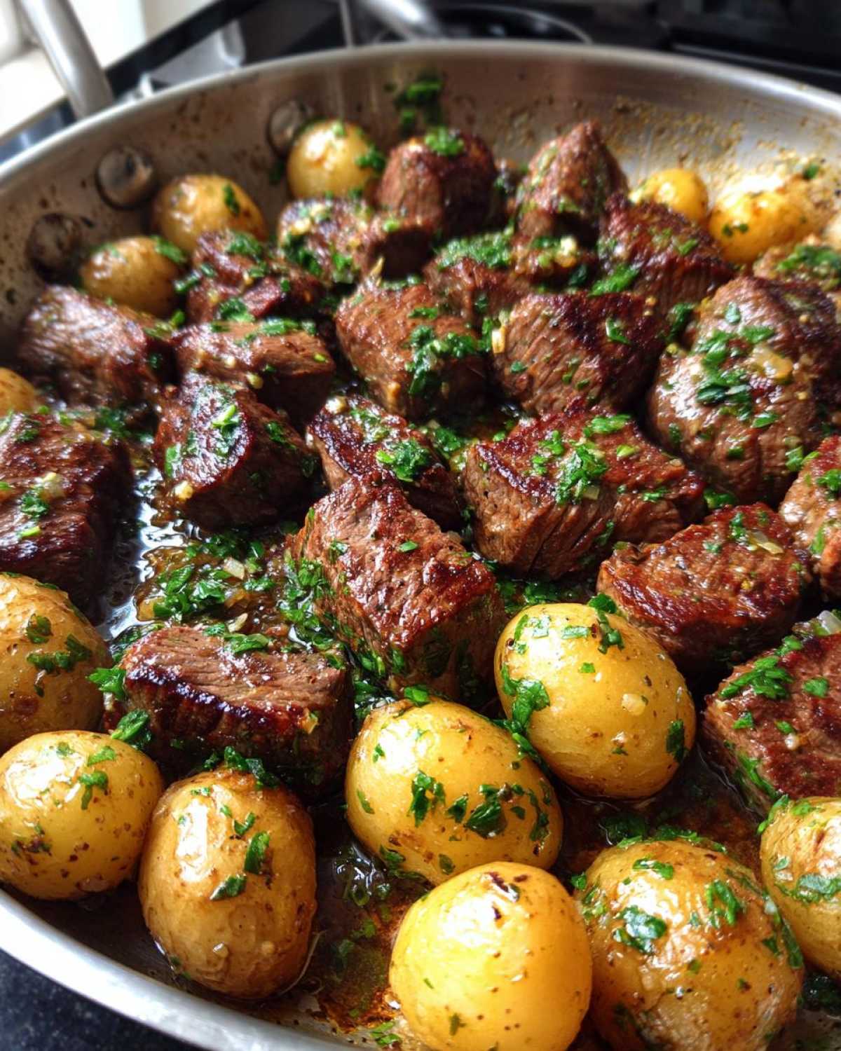 Garlic Butter Steak Bites with Potatoes - detail 4