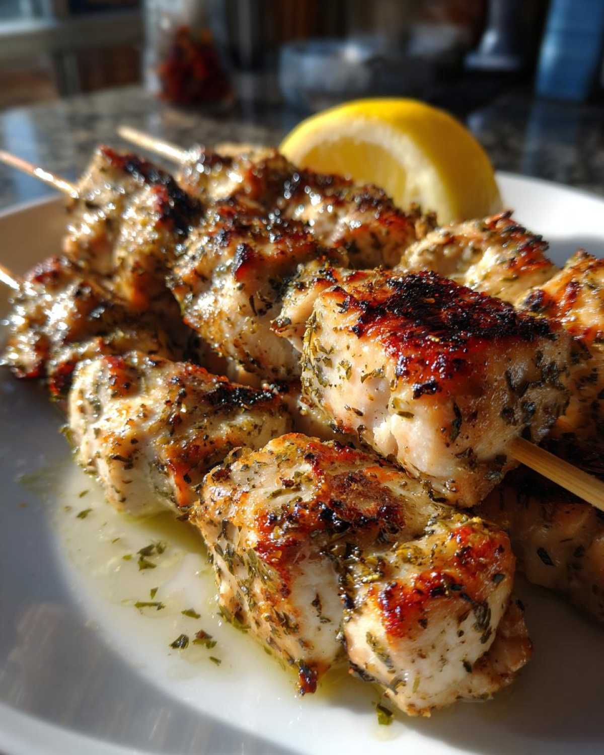 Greek Lemon Chicken Skewers - detail 3