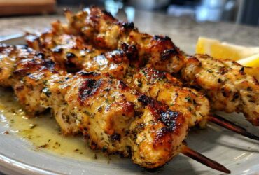 Greek Lemon Chicken Skewers