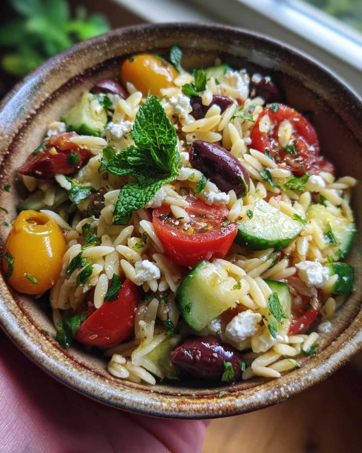 Greek Orzo Salad with Feta - detail 1