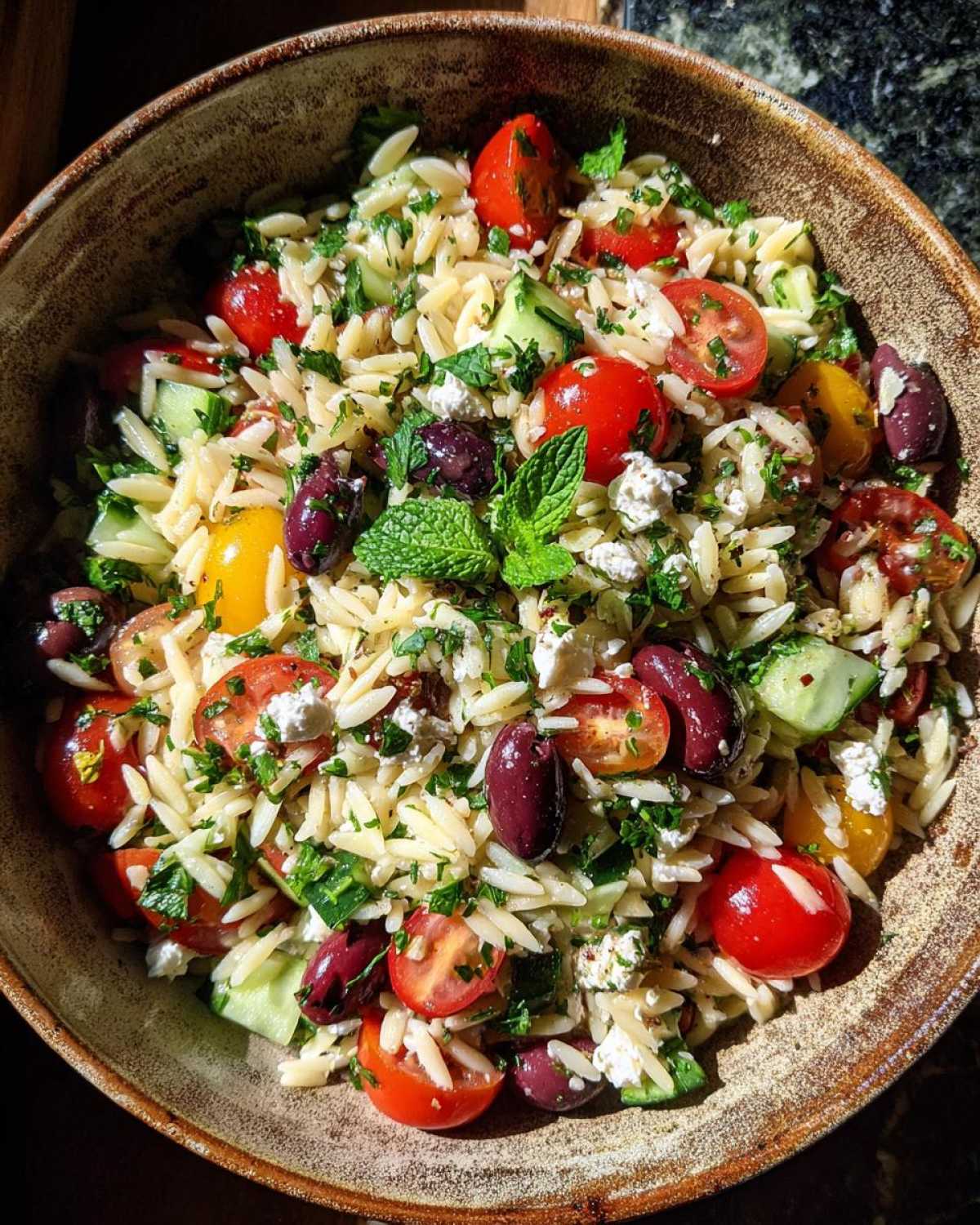 Greek Orzo Salad with Feta - detail 3