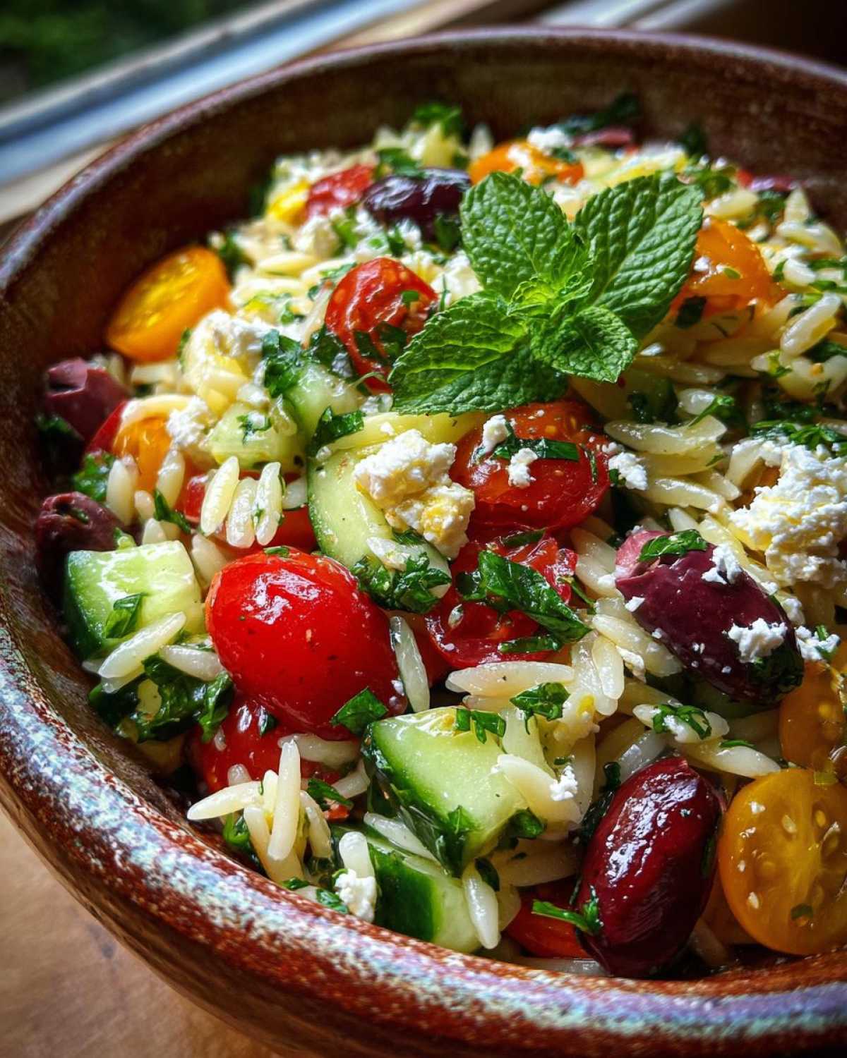 Greek Orzo Salad with Feta - detail 4