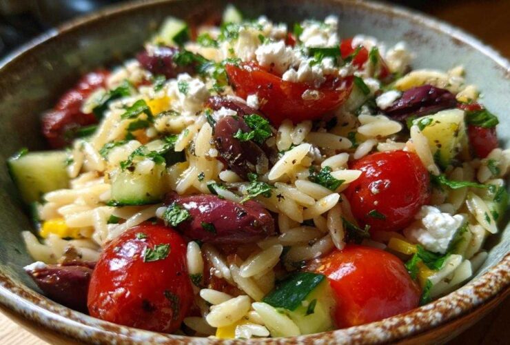 Greek Orzo Salad with Feta