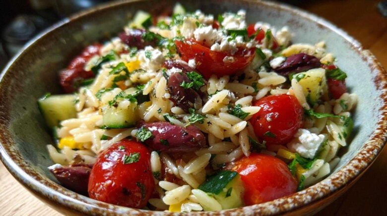 Greek Orzo Salad with Feta