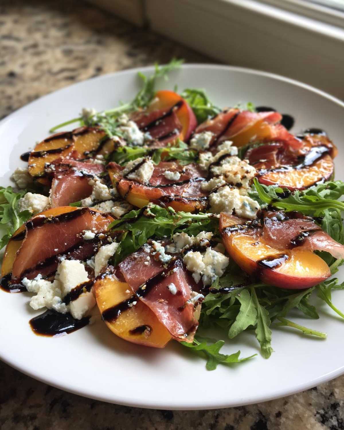 Grilled Peach and Prosciutto Salad - detail 1