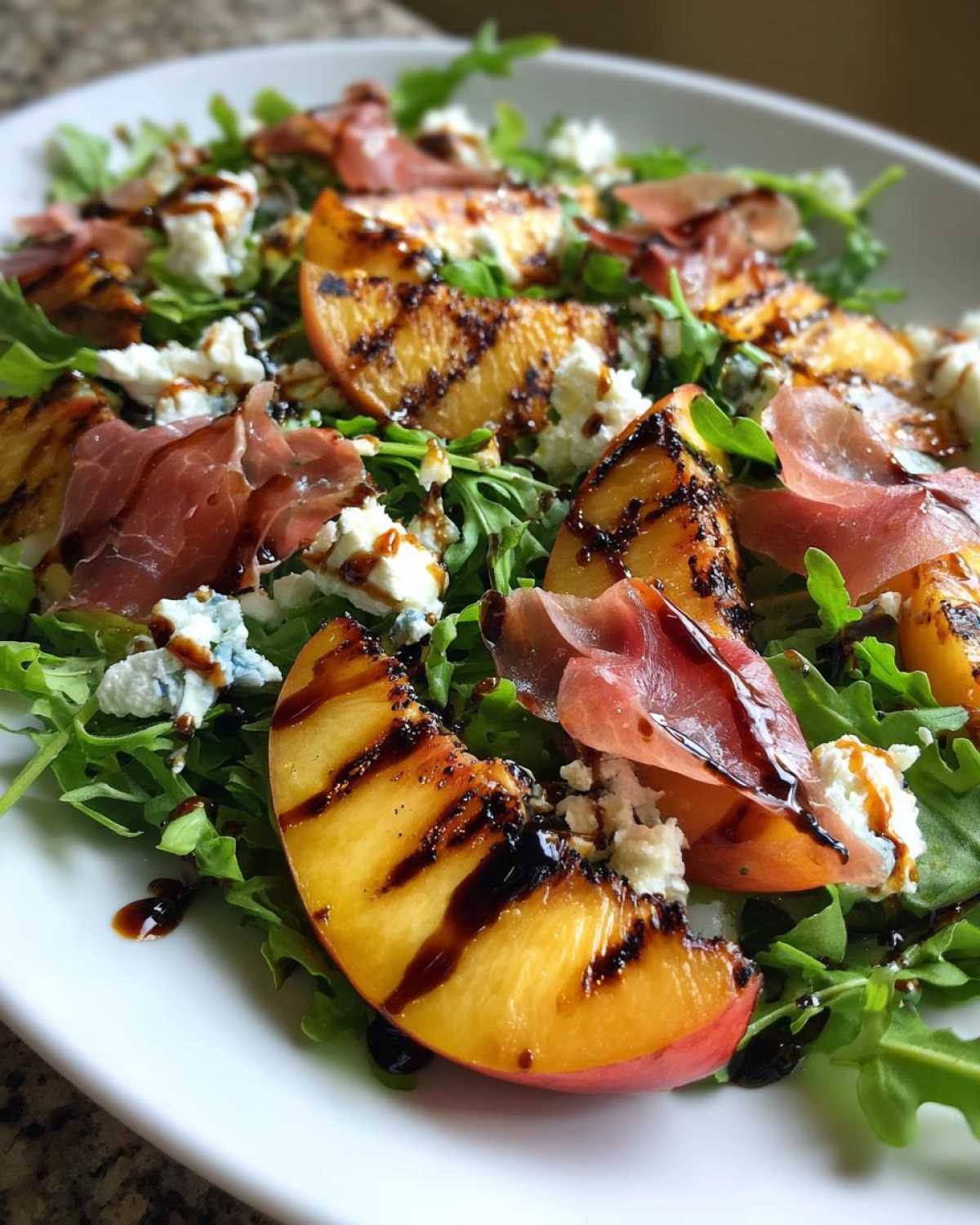 Grilled Peach and Prosciutto Salad - detail 3