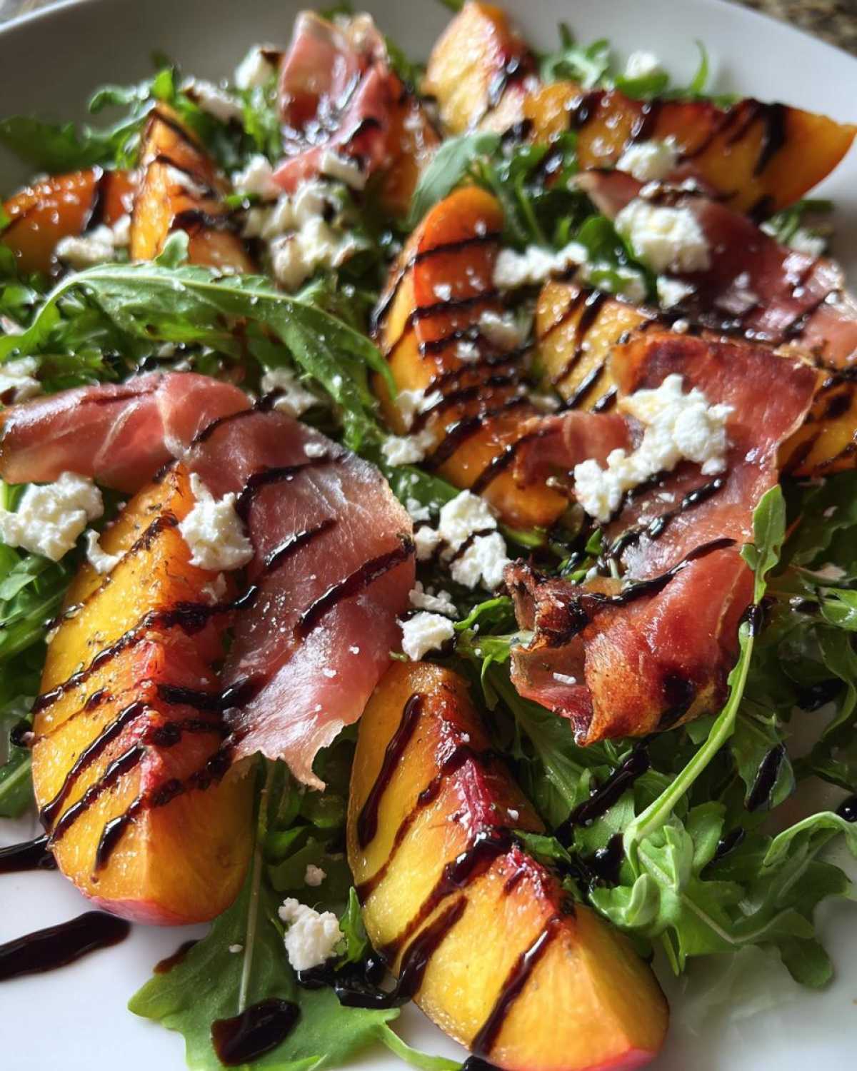 Grilled Peach and Prosciutto Salad - detail 4