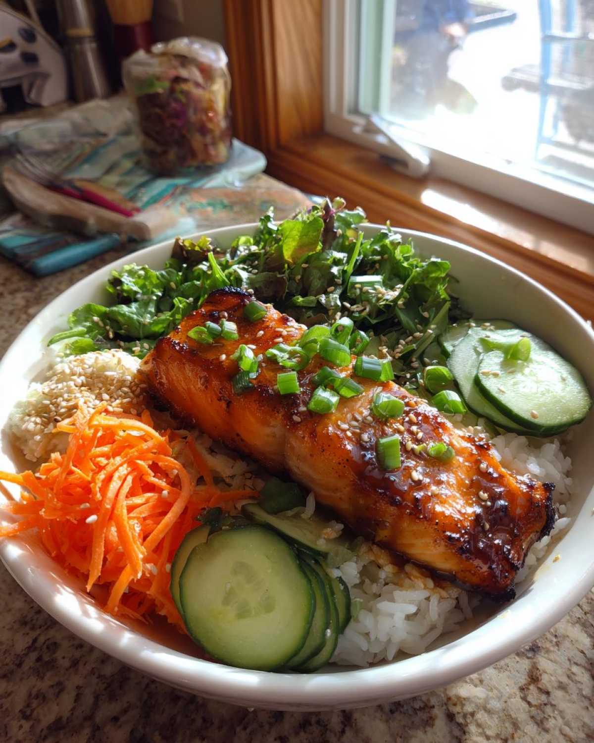Grilled Teriyaki Salmon Bowls - detail 2