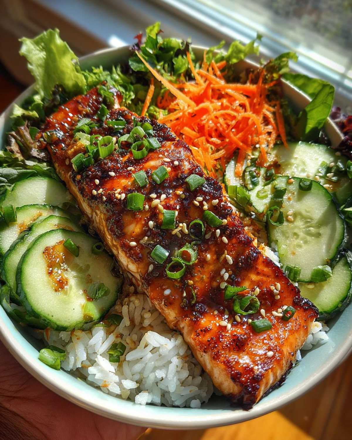 Grilled Teriyaki Salmon Bowls - detail 4