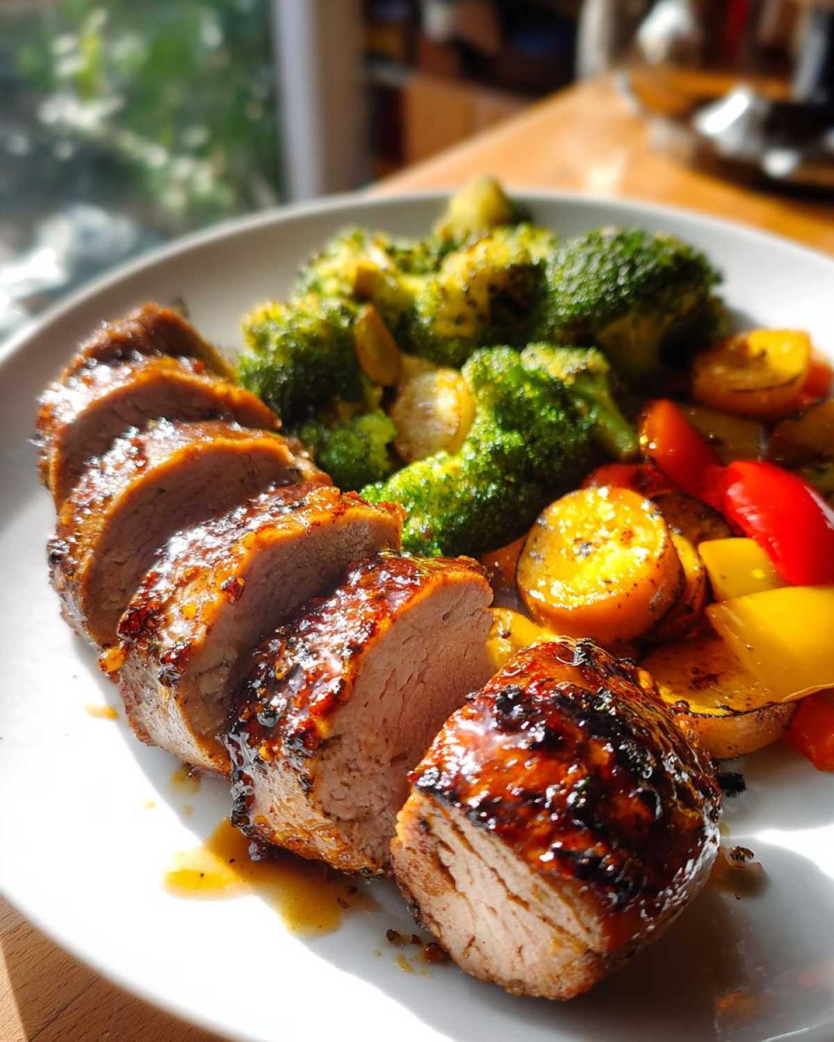 Honey-Glazed Pork Tenderloin & Veggies - detail 4