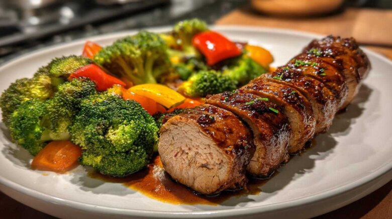 Honey-Glazed Pork Tenderloin & Veggies