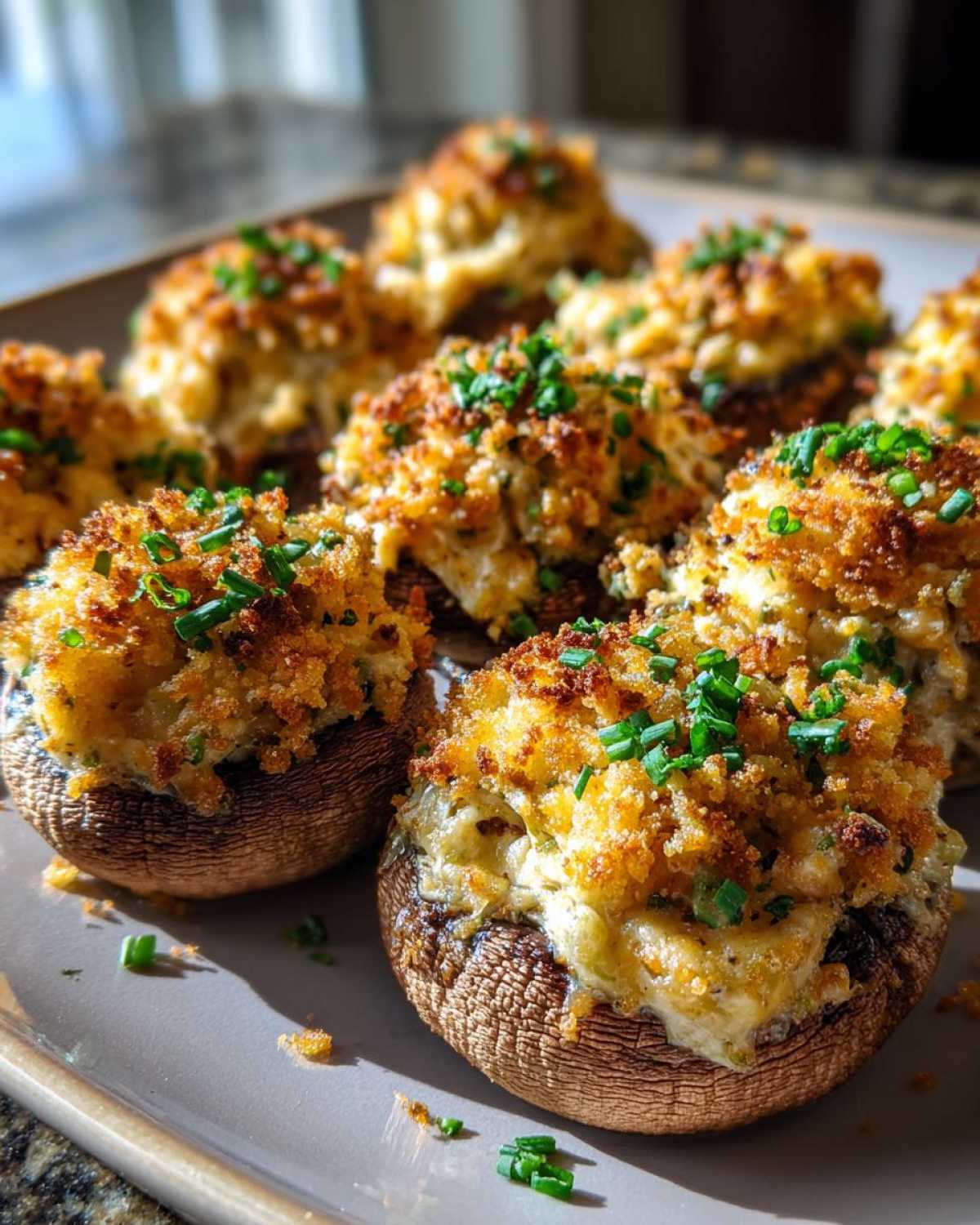 Jalapeño Popper Stuffed Mushrooms - detail 4