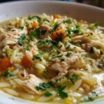Lemon Chicken Orzo Soup