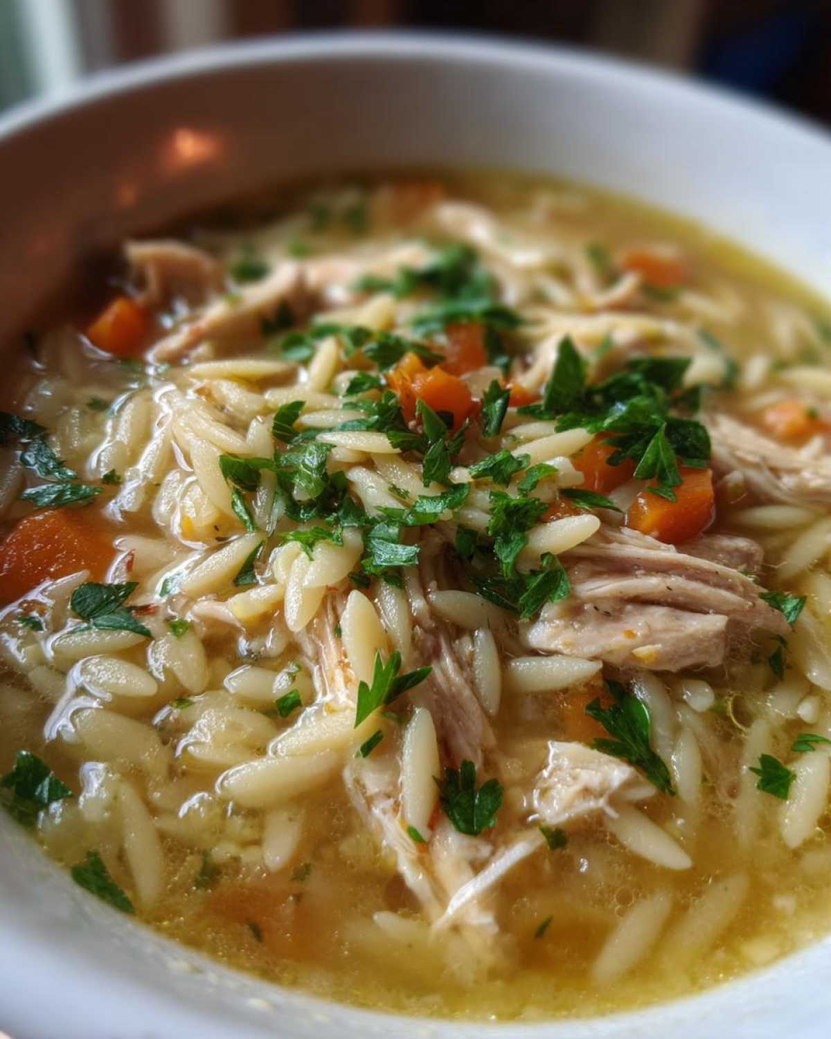 Lemon Chicken Orzo Soup - detail 2