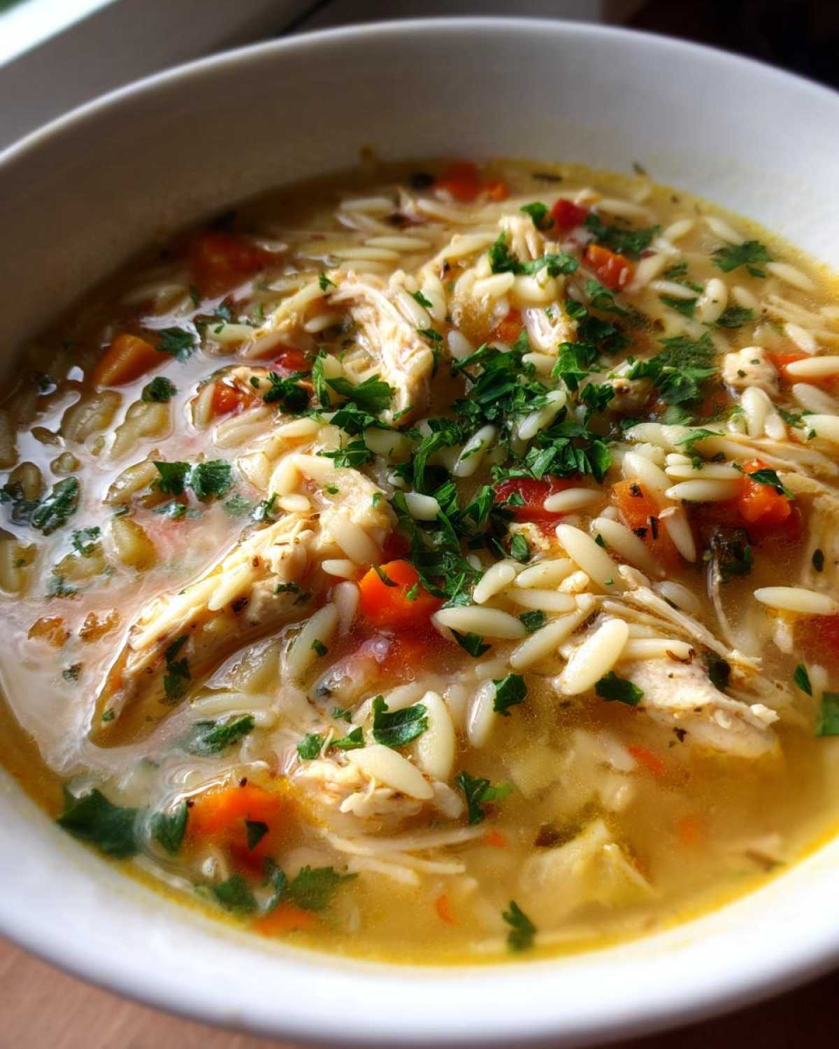 Lemon Chicken Orzo Soup - detail 4