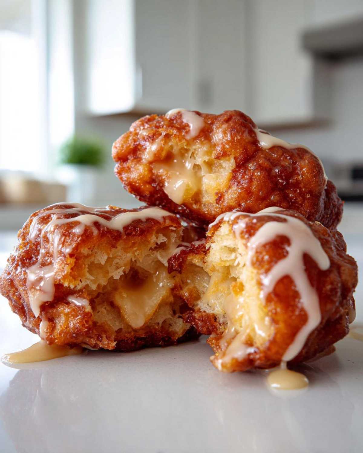 Maple Glazed Apple Fritters - detail 3