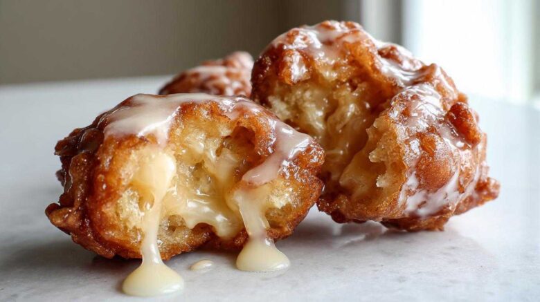 Maple Glazed Apple Fritters