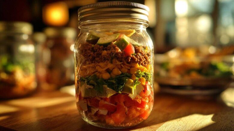 Mason Jar Taco Salad